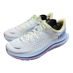 HOKA Womens size 10.5 Kawana Mesh Athletic Running Sneakers White Pink